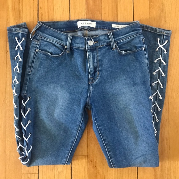 PacSun Lace Up Jeans - Picture 2 of 5